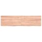 Preview: Wandregal Hellbraun 120x30x(2-6) cm Massivholz Eiche Behandelt