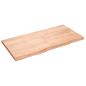 Preview: ARDEBO.de - Wandregal Hellbraun 120x60x(2-4) cm Massivholz Eiche Behandelt