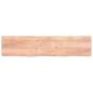 Preview: Wandregal Hellbraun 220x50x(2-6) cm Massivholz Eiche Behandelt