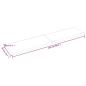 Preview: Wandregal Hellbraun 220x50x(2-6) cm Massivholz Eiche Behandelt