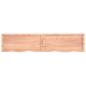 Preview: Wandregal Hellbraun 180x40x(2-4) cm Massivholz Eiche Behandelt