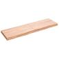 Preview: ARDEBO.de - Wandregal Hellbraun 140x40x(2-6) cm Massivholz Eiche Behandelt