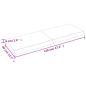 Preview: Wandregal Hellbraun 120x40x(2-6) cm Massivholz Eiche Behandelt