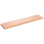 Preview: ARDEBO.de - Wandregal Hellbraun 180x40x(2-6) cm Massivholz Eiche Behandelt