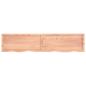 Preview: Wandregal Hellbraun 180x40x(2-6) cm Massivholz Eiche Behandelt