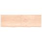 Preview: Wandregal 200x60x(2-4) cm Massivholz Eiche Unbehandelt