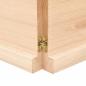 Preview: Wandregal 200x60x(2-4) cm Massivholz Eiche Unbehandelt