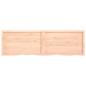 Preview: Wandregal 200x60x(2-4) cm Massivholz Eiche Unbehandelt