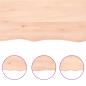 Preview: Wandregal 200x60x(2-4) cm Massivholz Eiche Unbehandelt