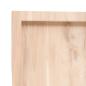 Preview: Wandregal 200x60x(2-4) cm Massivholz Eiche Unbehandelt