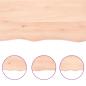 Preview: Wandregal 220x60x(2-6) cm Massivholz Eiche Unbehandelt