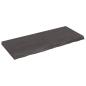 Preview: ARDEBO.de - Wandregal Dunkelbraun 120x50x(2-6)cm Massivholz Eiche Behandelt