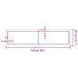 Preview: ARDEBO.de - Wandregal Hellbraun 160x40x(2-4) cm Massivholz Eiche Behandelt