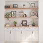 Preview: Wandregal Hellbraun 160x40x(2-4) cm Massivholz Eiche Behandelt