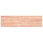 Preview: Wandregal Hellbraun 180x50x(2-6) cm Massivholz Eiche Behandelt