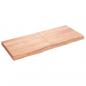 Preview: Wandregal Hellbraun 120x50x(2-6) cm Massivholz Eiche Behandelt