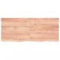 Preview: Wandregal Hellbraun 120x50x(2-6) cm Massivholz Eiche Behandelt