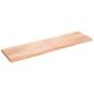 Preview: ARDEBO.de - Wandregal Hellbraun 220x60x(2-6) cm Massivholz Eiche Behandelt