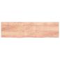 Preview: Wandregal Hellbraun 220x60x(2-6) cm Massivholz Eiche Behandelt