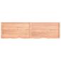 Preview: Wandregal Hellbraun 220x60x(2-6) cm Massivholz Eiche Behandelt