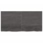 Preview: Wandregal Dunkelbraun 120x60x(2-6)cm Massivholz Eiche Behandelt