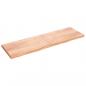 Preview: Wandregal Hellbraun 200x60x(2-6) cm Massivholz Eiche Behandelt