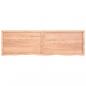 Preview: Wandregal Hellbraun 200x60x(2-6) cm Massivholz Eiche Behandelt