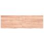 Preview: Wandregal Hellbraun 160x50x(2-6) cm Massivholz Eiche Behandelt