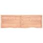 Preview: Wandregal Hellbraun 160x50x(2-6) cm Massivholz Eiche Behandelt