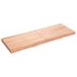 Preview: ARDEBO.de - Wandregal Hellbraun 140x50x(2-6) cm Massivholz Eiche Behandelt