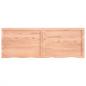 Preview: Wandregal Hellbraun 140x50x(2-6) cm Massivholz Eiche Behandelt