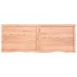 Preview: Wandregal Hellbraun 160x60x(2-6) cm Massivholz Eiche Behandelt