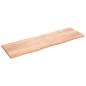 Preview: ARDEBO.de - Wandregal Hellbraun 200x60x(2-4) cm Massivholz Eiche Behandelt