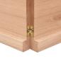 Preview: Wandregal Hellbraun 200x60x(2-4) cm Massivholz Eiche Behandelt