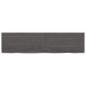 Preview: Wandregal Dunkelbraun 120x30x(2-6)cm Massivholz Eiche Behandelt