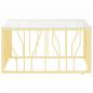 Preview: Couchtisch Golden 80x80x40 cm Edelstahl und Glas