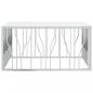 Preview: Couchtisch Silbern 100x100x50 cm Edelstahl und Glas