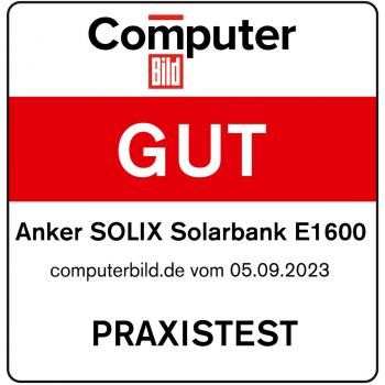 Anker SOLIX Solarbank E1600 Batteriespeicher mit 6000 Ladezyklen, LiFeP04, MC4, 1600Wh (A17C03A1)