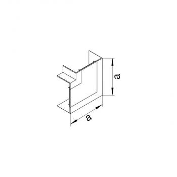Hager BR652105H9016 Flachwinkel, 68x210mm, verkehrsweiß