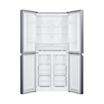 Exquisit MD365-125-040D Side-by-Side Kombination Multidoor, 85,7 cm breit, 362 L, No Frost, Schnellgefrieren, LED Beleuchtung, inoxlook