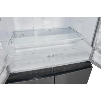 Exquisit MD365-125-040D Side-by-Side Kombination Multidoor, 85,7 cm breit, 362 L, No Frost, Schnellgefrieren, LED Beleuchtung, inoxlook