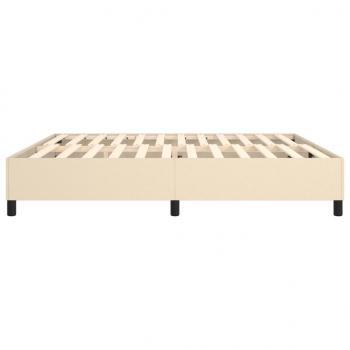Bettgestell Creme 200x200 cm Stoff