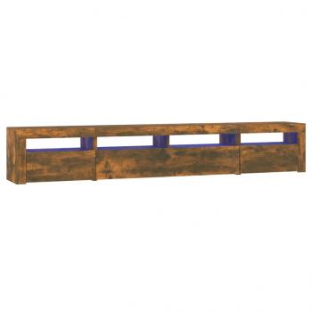TV-Schrank mit LED-Leuchten Räuchereiche 240x35x40 cm