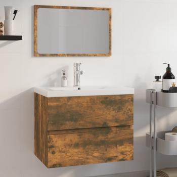 ARDEBO.de - Badmöbel-Set Räuchereiche Holzwerkstoff