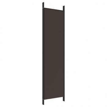 4-tlg. Paravent Braun 200x200 cm Stoff