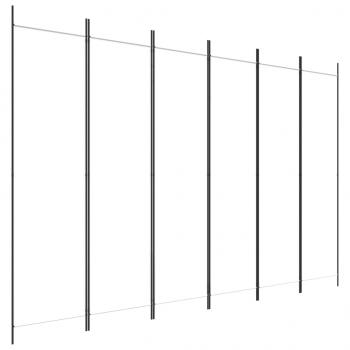6-tlg. Paravent Weiß 300x200 cm Stoff