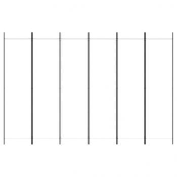 6-tlg. Paravent Weiß 300x200 cm Stoff