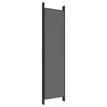 6-tlg. Paravent Anthrazit 300x200 cm Stoff