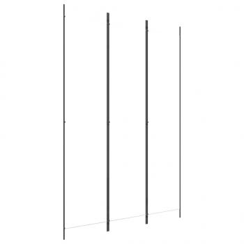 3-tlg. Paravent Weiß 150x220 cm Stoff
