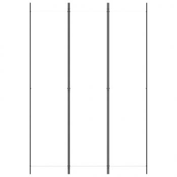 3-tlg. Paravent Weiß 150x220 cm Stoff